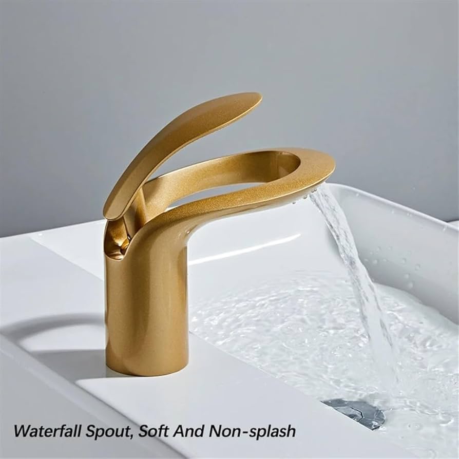 Bathroom Faucet Bathroom Waterfall Basin Faucet, Single Hole